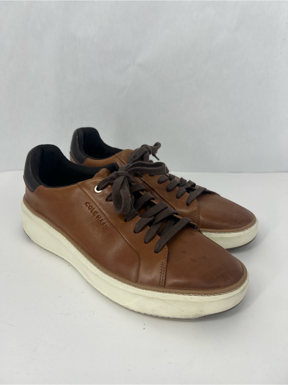 Cole Haan Men’s Brown Leather Low-Top Sneakers